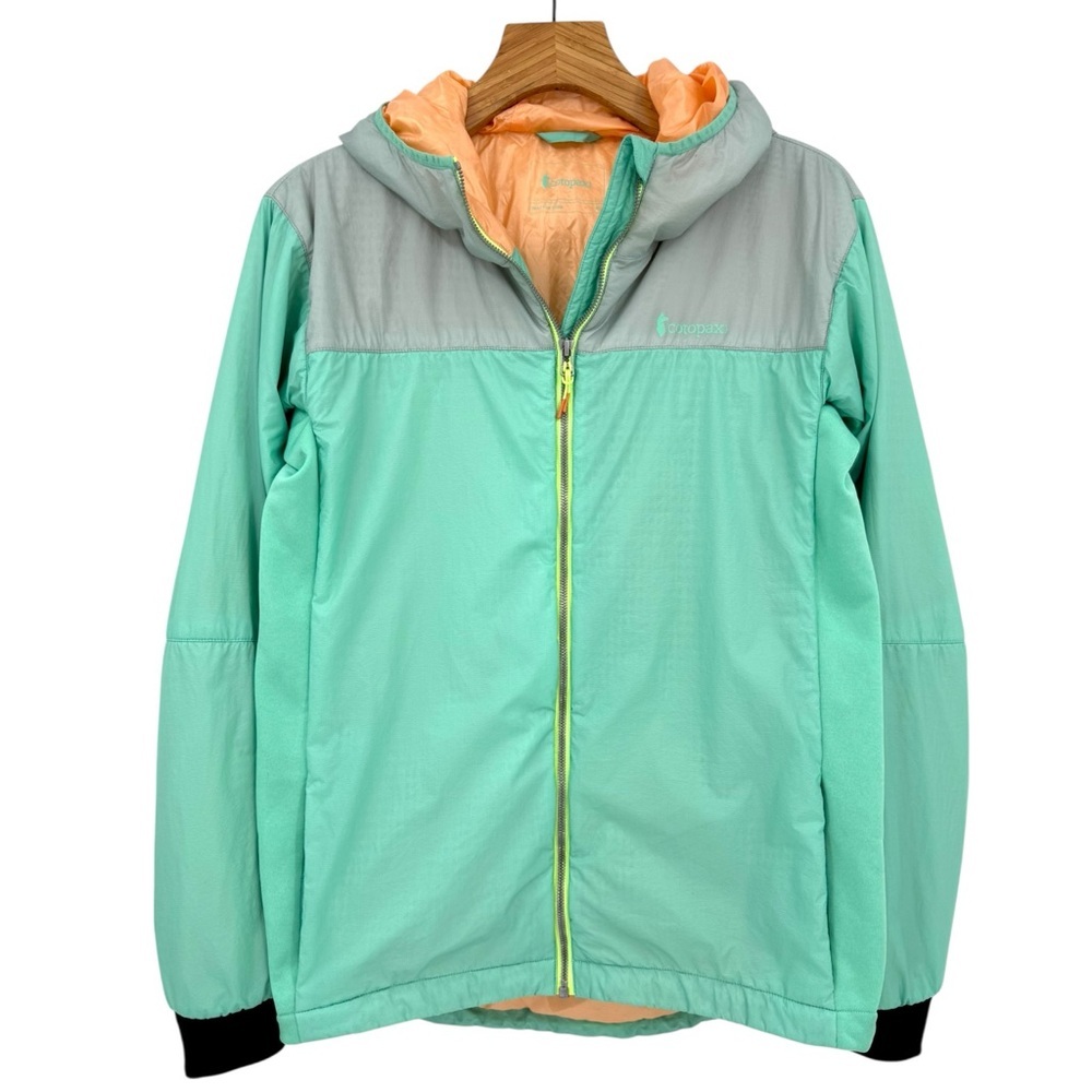 Cotopaxi Women's Pacaya Polartec Alpha Insulated Hooded Jacket in Mint Size L